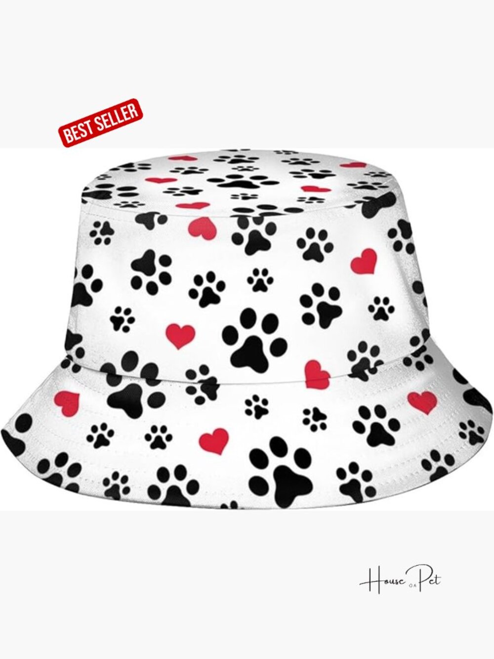 Polyester Bucket Hat with Animal Print, Packable Sun Hat for Outdoor Activities - Picture 1 of 6